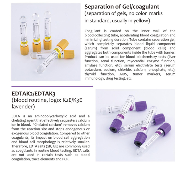 Vacuum blood collection tube blood routine EDTA-K2 anticoagulation tube