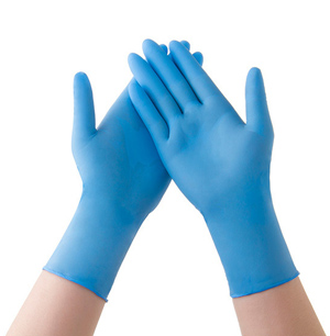 Disposable blue latex industrial medical PVC gloves