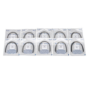 Dental heat-activated nickel-titanium alloy orthodontic filament round wire dental material