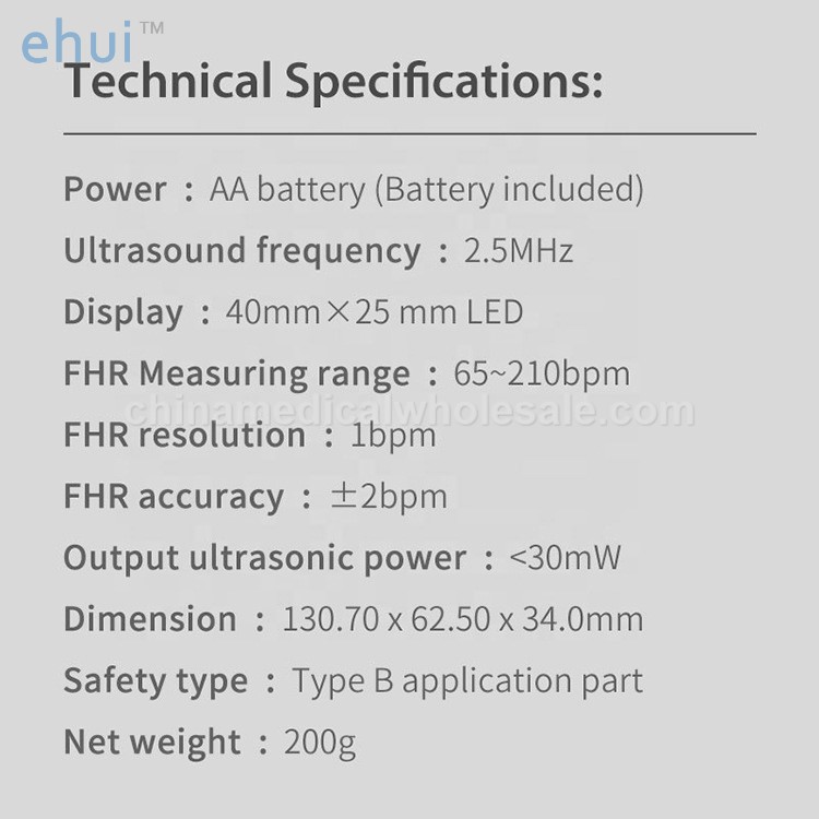 Supply Baby Heartbeat Monitor Baby Heart Rate manufacturers