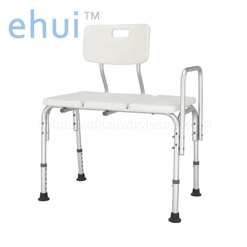 Three piece non slip shower chair with adjustable height