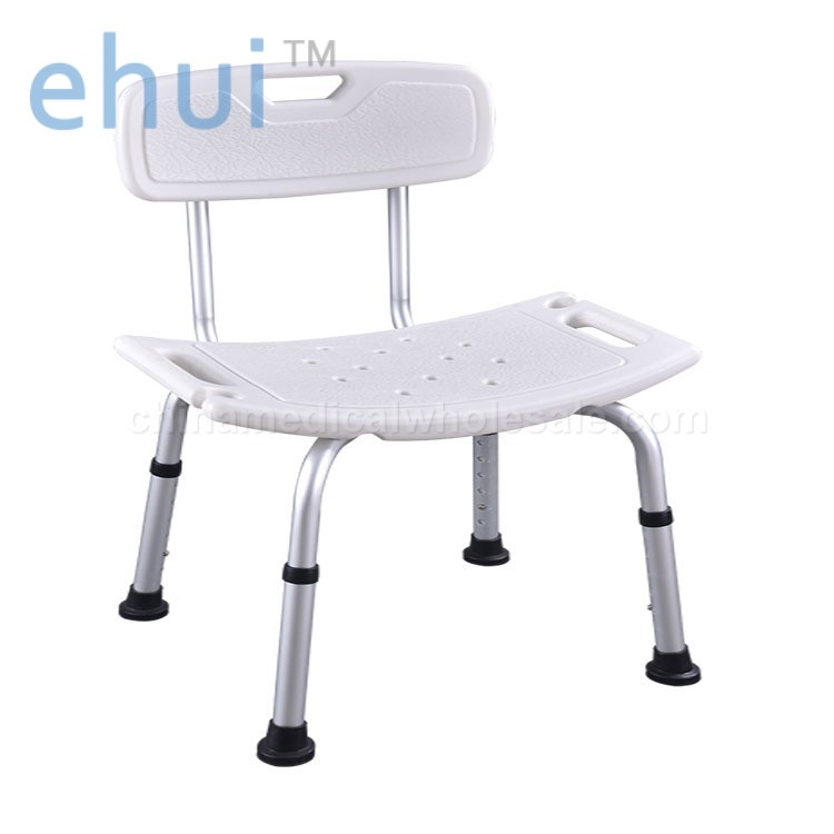 Aluminum alloy bath chair with backrest