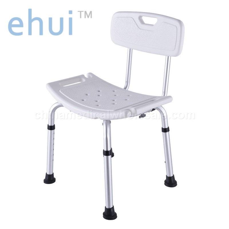 Aluminum alloy bath chair with backrest