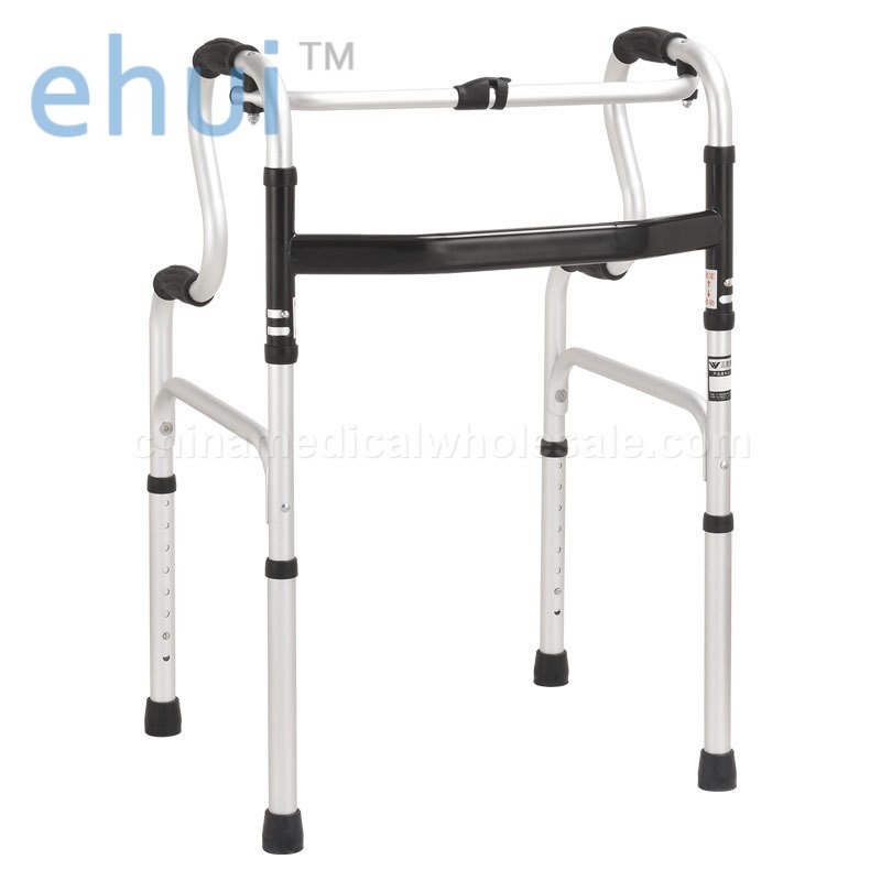 Portable folding walker for rehabilitation belt wheel assisted sitting crane