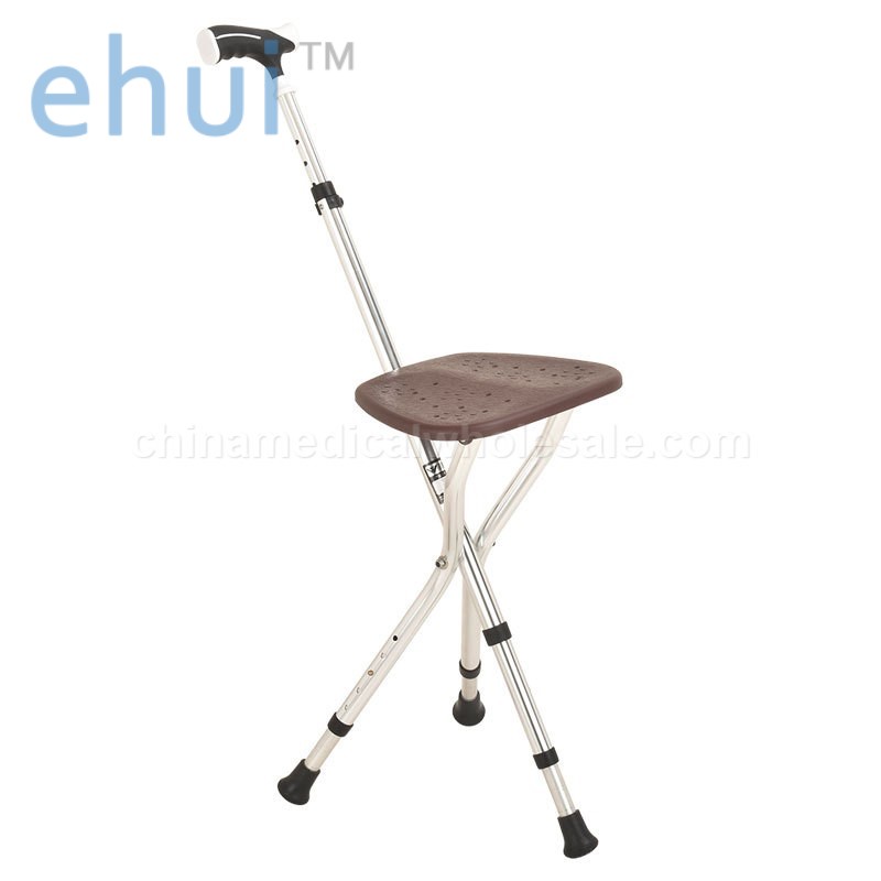 Portable mountaineering walking stick with Seat Portable dexterous three legged walking stick mountaineering stool