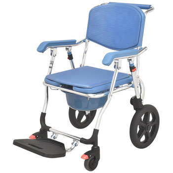 Manufacturer of steel pipe paint baking bath chair with wheels