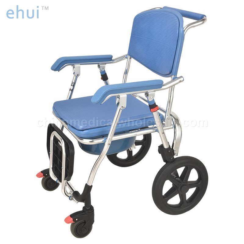 Manufacturer of steel pipe paint baking bath chair with wheels