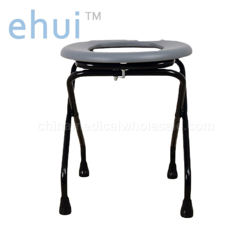 Direct selling portable folding iron toilet chair