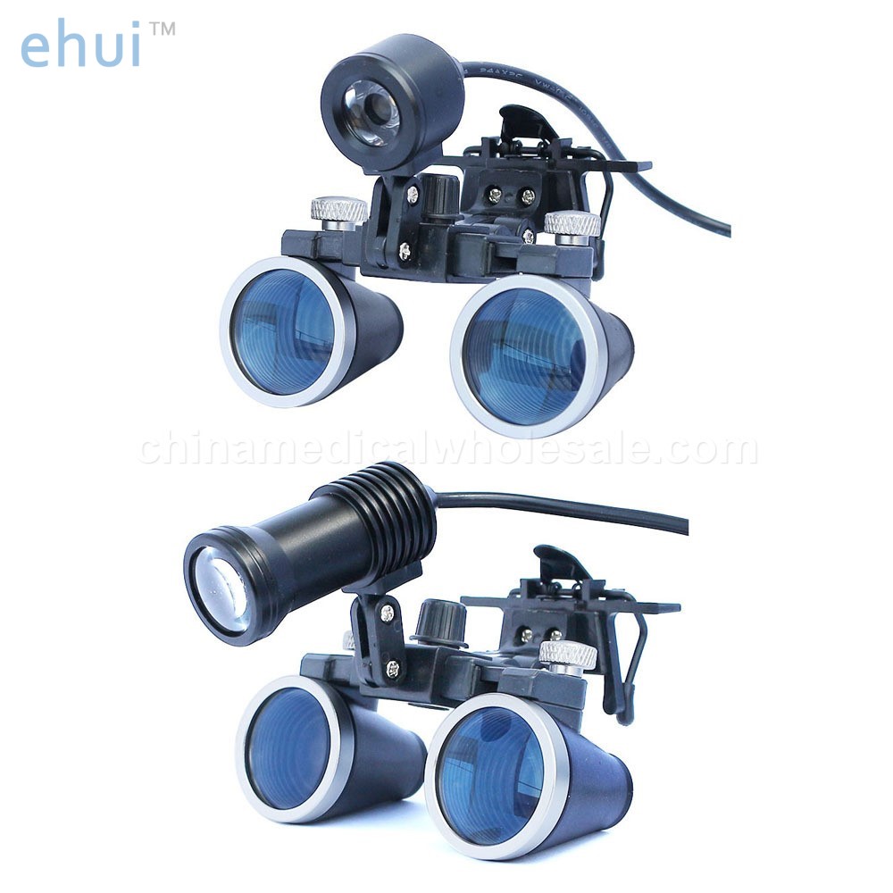 Dental spectacle magnifier with headlamp
