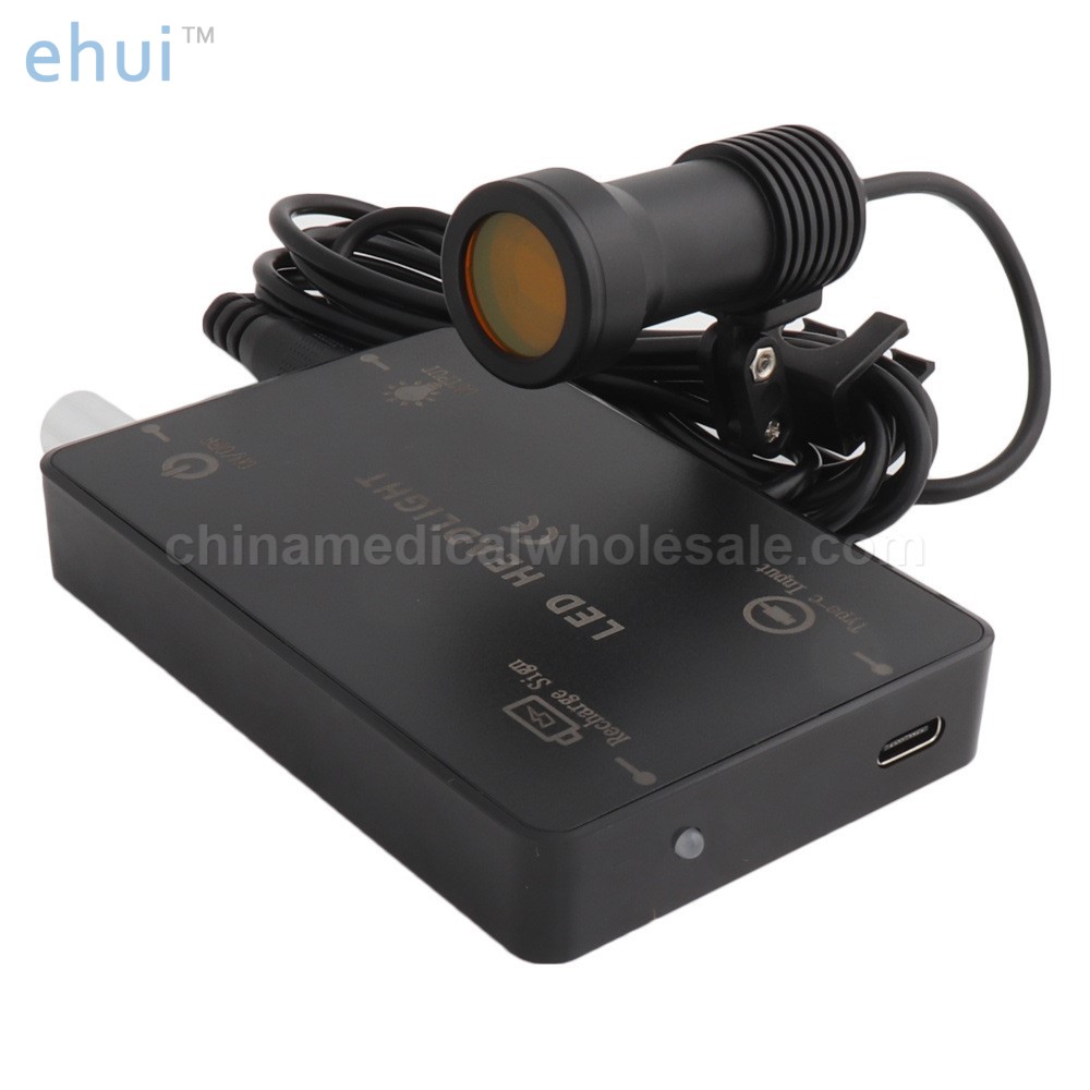 Oral headlamp with filter and USB interface magnifying glass