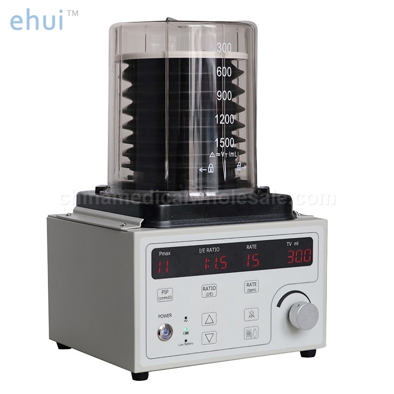 Veterinary anesthesia machine with ventilator