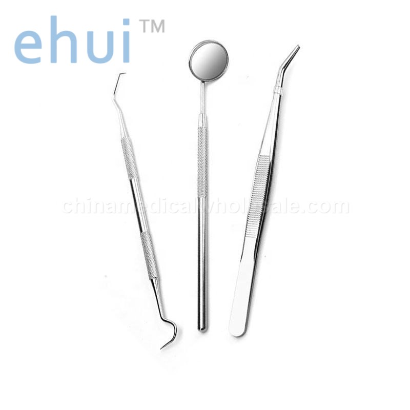 3 pieces set basic dental examination set
