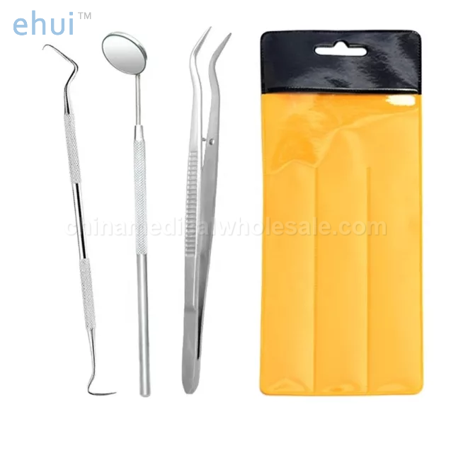3 sets of basic dental diagnostic instruments