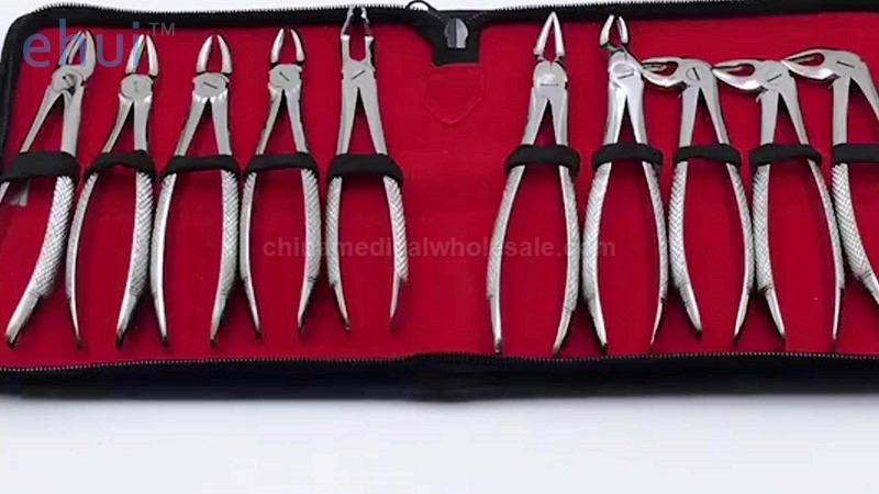 Direct selling oral teeth stainless steel tooth extraction forceps belt Kit