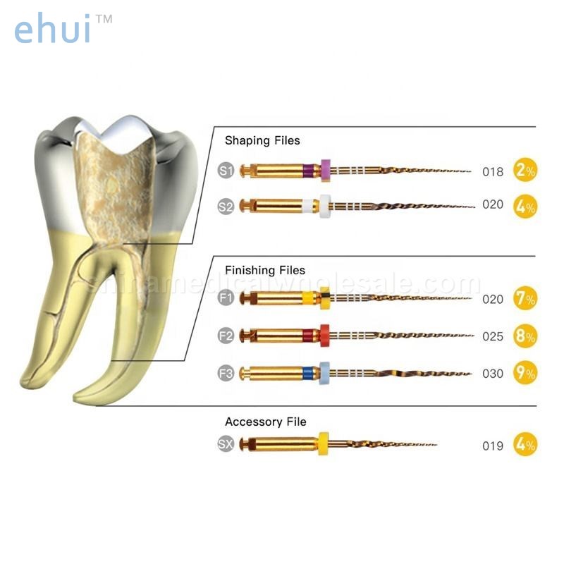 Dental pulp rotary file dental root canal file