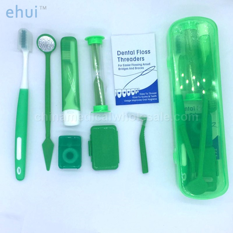 Practical and durable portable orthodontic Cleaning Kit 8-piece set