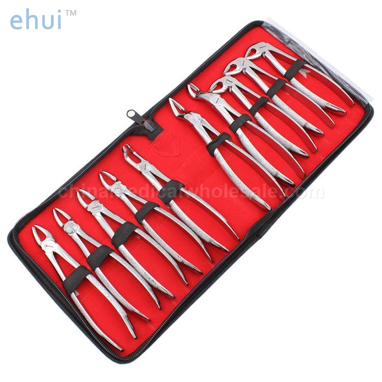 Manufacturer of straight stainless steel tooth extraction forceps belt Kit