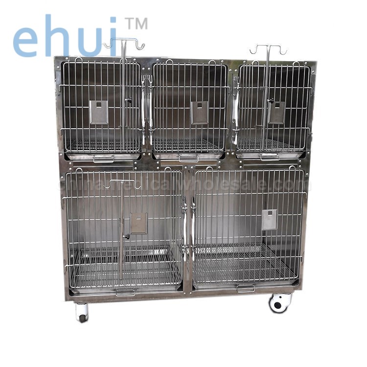 Double layer high-quality 304 stainless steel pet cage cat dog house cage