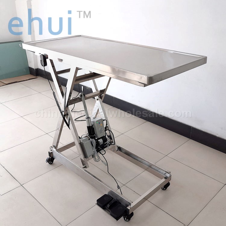 Direct selling electric lifting stainless steel veterinary operating table PET examination table veterinary operating table