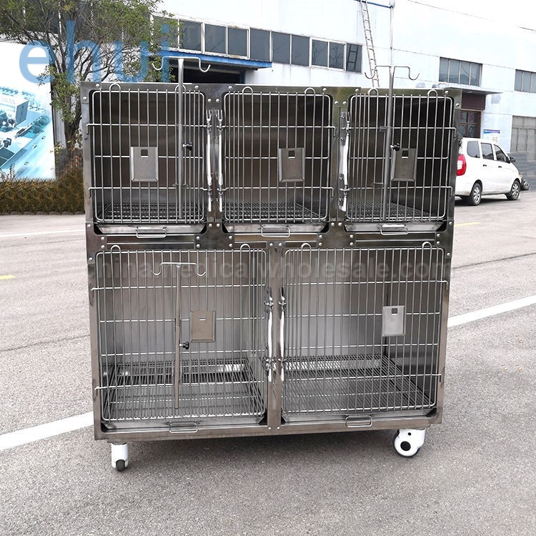 Direct selling double-layer five door durable and beautiful stainless steel pet cage