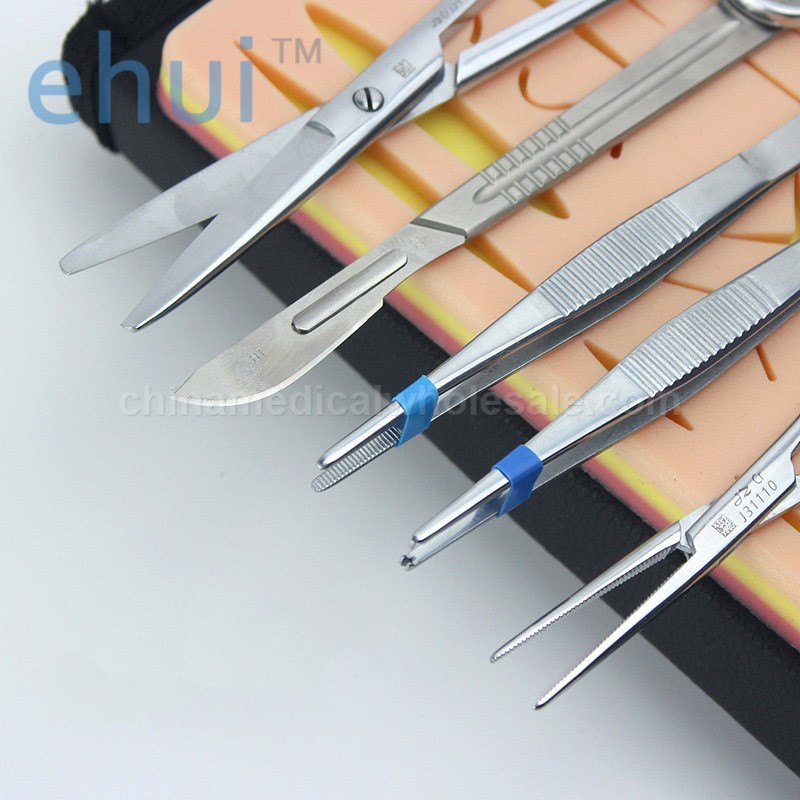 Supply surgical suture instrument kit surgical tools 6 pieces set