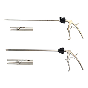 Laparoscopic instrument titanium clamp right angle titanium clamp ligation