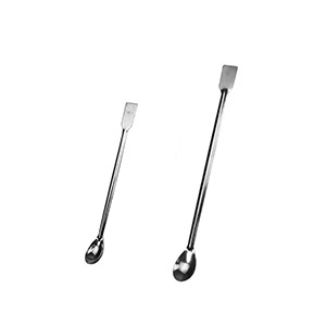 Stainless steel medicine spoon double-headed laboratory sampling spoon
