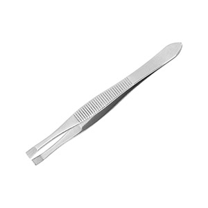 430 stainless steel flat bevel tweezers laboratory consumables