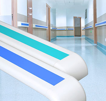 PVC plastic anti-collision wall panels hospital corridor wall corner protection