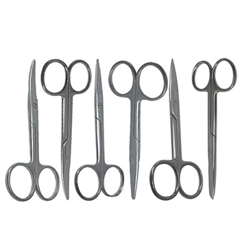 Stainless steel scissors for cosmetic surgery gauze removal scissors