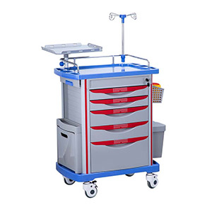 ABS Resuscitation Cart Multifunctional Medical Supplies Trolley Manufacturer