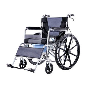 Folding lightweight wheelchair with commode elderly disabled cart