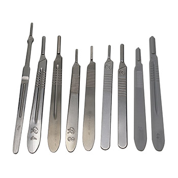 Stainless steel surgical knife handle veterinary practice teaching knife handle wholesale